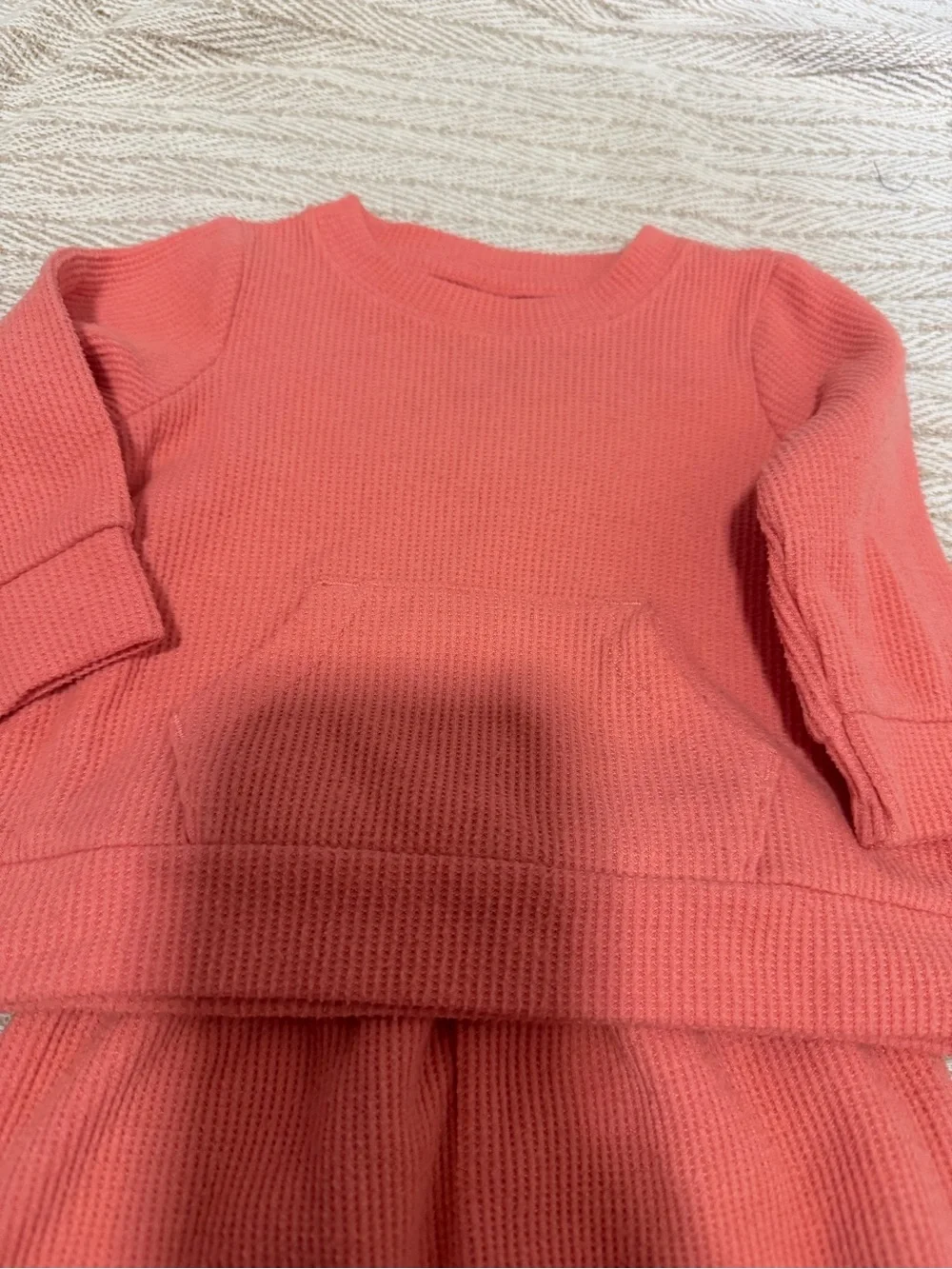 Cat & Jack Coral Ribbed Two-Piece Matching Set